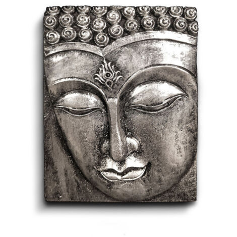 Porte-encens Bouddha en pierre argenté, décoration zen pour salon, spa ou hôtel, support bougie élégant