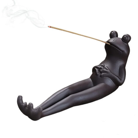 Porte-encens décoratif en forme de grenouille, support pour bâton d’encens