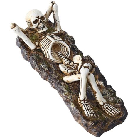 Porte-encens en forme de crâne, plateau à bâtonnets d'encens fantôme créatif, support d'aromathérapie pour la décoration de la maison, de la chambre ou du bureau, cadeau de méditation