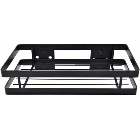 Porte-épices en fer forgé avec boucle de suspension pour la cuisine, bouteilles, confitures, 1 pièce, noir, 35 cm