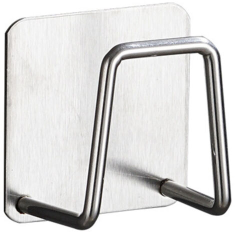 Porte Éponge Cuisine Porte Évier Éponge en Acier Inoxydable Auto-Adhésif Support Eponge Evier pour Éponges Brosser Couvercle de la Marmite Torchon 4 Pièces(argent)