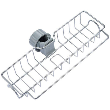 Porte-éponge d'évier en acier inoxydable pour cuisine et salle de bain.