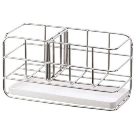Porte-éponge en acier inoxydable 304, multifonctionnel pour évier de cuisine, organisateur d'évier, plateau égouttoir à vaisselle, porte-savon, panneau de suspension réglable