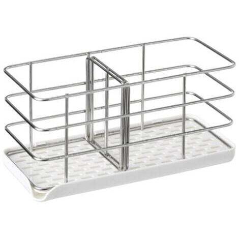 Porte-éponge en Acier Inoxydable 304, Multifonctionnel pour évier de Cuisine, Organisateur d'évier, Plateau égouttoir à Vaisselle, Porte-Savon, Panneau de Suspension réglable