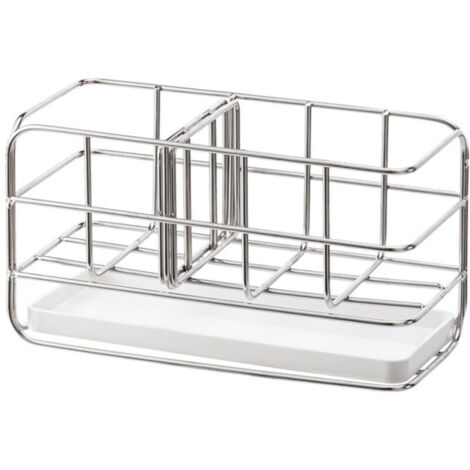 Porte-éponge en acier inoxydable 304, multifonctionnel pour évier de cuisine, organisateur d'évier, plateau égouttoir à vaisselle, porte-savon, panneau de suspension réglable