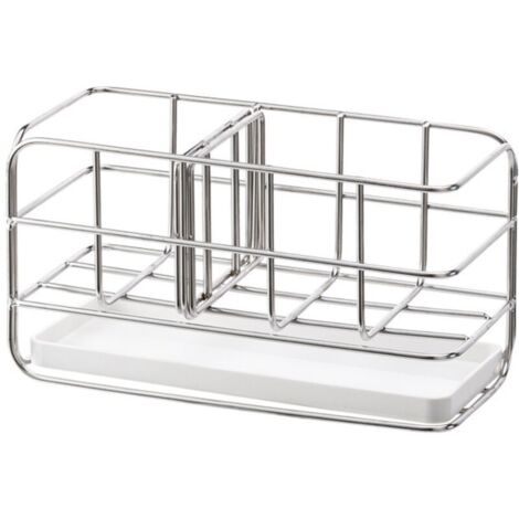 Porte-éponge en acier inoxydable 304, multifonctionnel pour évier de cuisine, organisateur d'évier, plateau égouttoir à vaisselle, porte-savon, panneau de suspension réglable