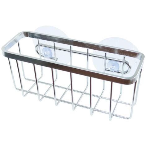 Porte-éponge en acier inoxydable avec ventouse, rangement pour évier et accessoires de cuisine