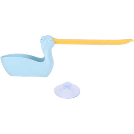 Porte-éponge et torchon avec ventouse multifonction - Accessoire de cuisine bleu clair