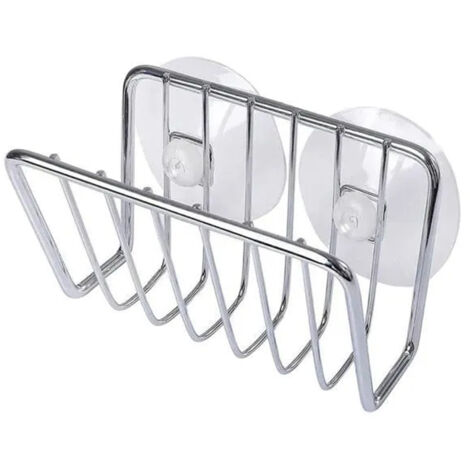 Porte-éponge - Non spécifié - Petit modèle - Acier inoxydable - Ventouse solide - 11cmx6cmx6cm