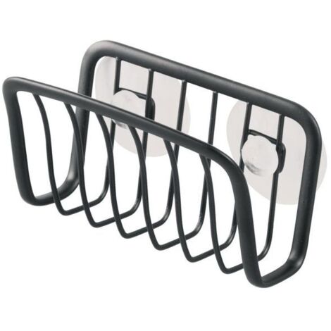 Porte-éponge pour évier, fabriqué en métal avec revêtement antirouille et ventouses puissantes. Porte-savon de cuisine