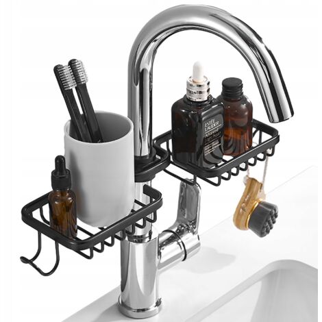 Porte-éponge pour robinet d'évier, organisateur de liquide