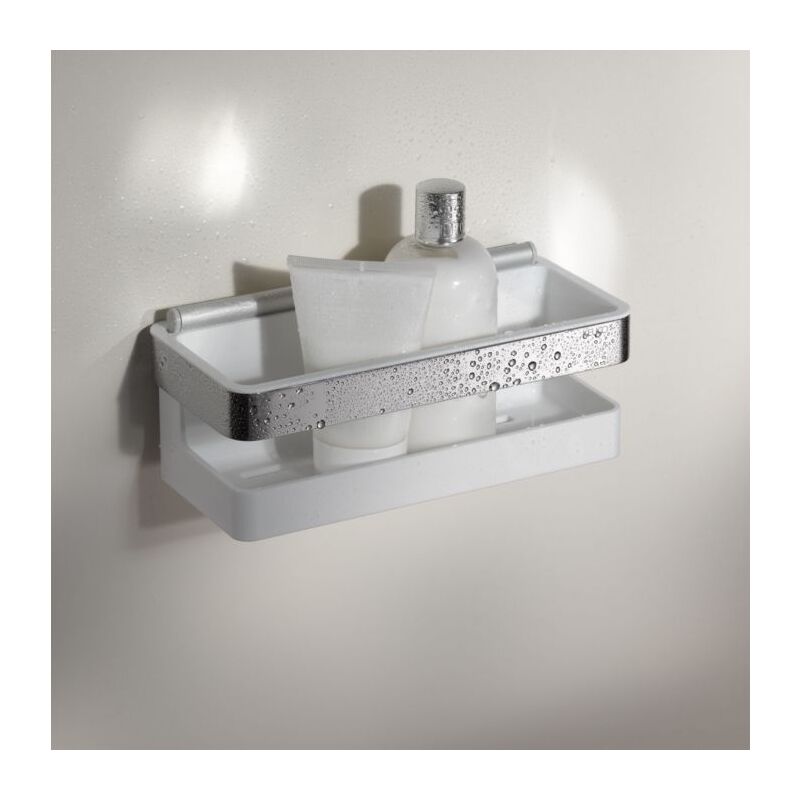 Moll panier porte-éponge 12759010000 chromé/blanc, 3 pièces, 240x110mm - Keuco