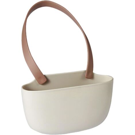 Porte-éponge Suspendu pour évier, Panier de Vidange D'évier Souple et Flexible avec Trous de Vidange pour la Cuisine (Brun)