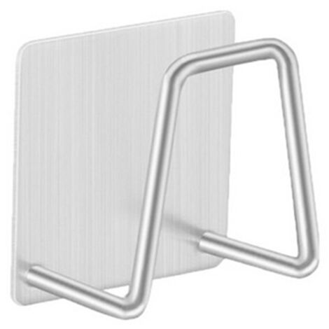 Porte-éponges en acier inoxydable 304, égouttoir auto-adhésif, support de rangement pour éponges d'évier, enrouleur de fil d'acier.