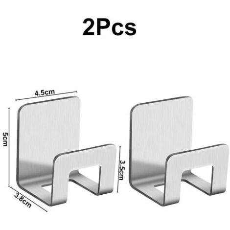 Porte éponges En Acier Inoxydable Accessoires D'évier Auto adhésif Égouttoir De Séchage Organisa Silver B 2 PCS Silver B 2 PCS