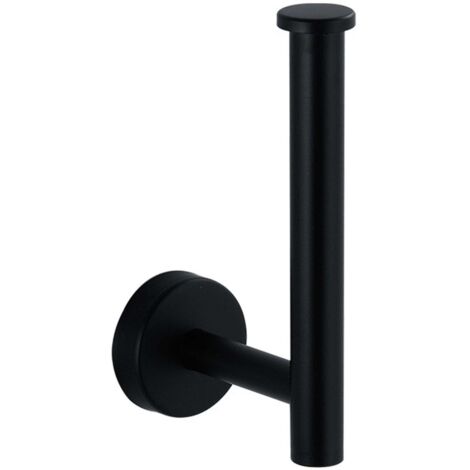 Porte-essuie-tout cylindrique en acier inoxydable noir mat, étagère suspendue pour la maison