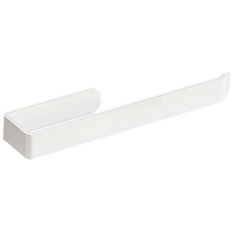 Porte-essuie-tout mural de cuisine en aluminium mat blanc, 28 cm