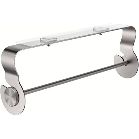 Porte-essuie-tout mural sans perçage, support acier inoxydable amovible pour cuisine, déchirure facile