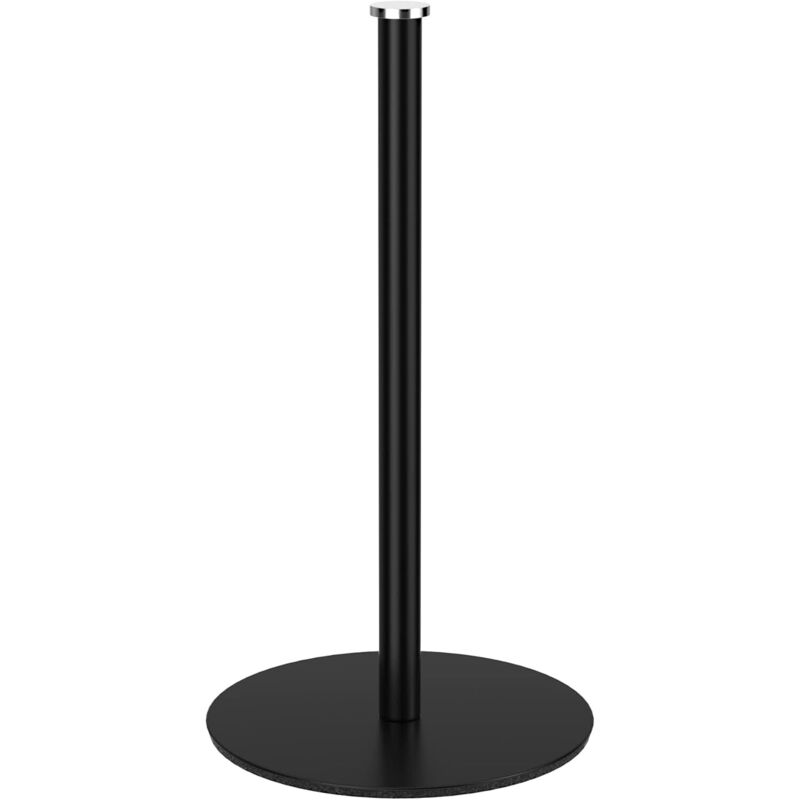 Porte Essuie Tout Noir Mat - Soutien Rouleau sur Pied pour Papier Cuisine Compatible avec la Plupart des Taille