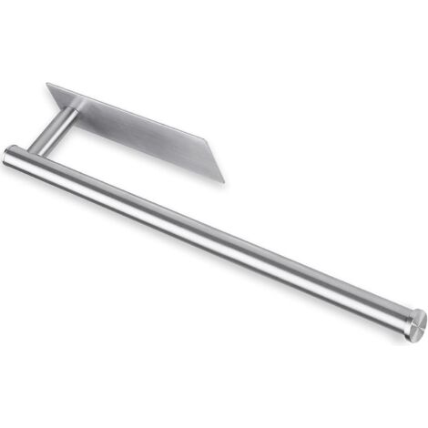 porte Essuie-tout Sous Meuble (argent) - Longueur Utile 30cm - Porte-rouleau Wc Porte-rouleau Inox Autocollant Porte Essuie-tout Fixation Murale