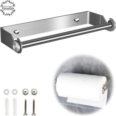 Porte essuie-tout Support pour Porte Papier Cuisine Essuie Tout en Acier Inoxydable Distributeur Dérouleur Essuie Tout Porte Rouleau de Cuisine Mural