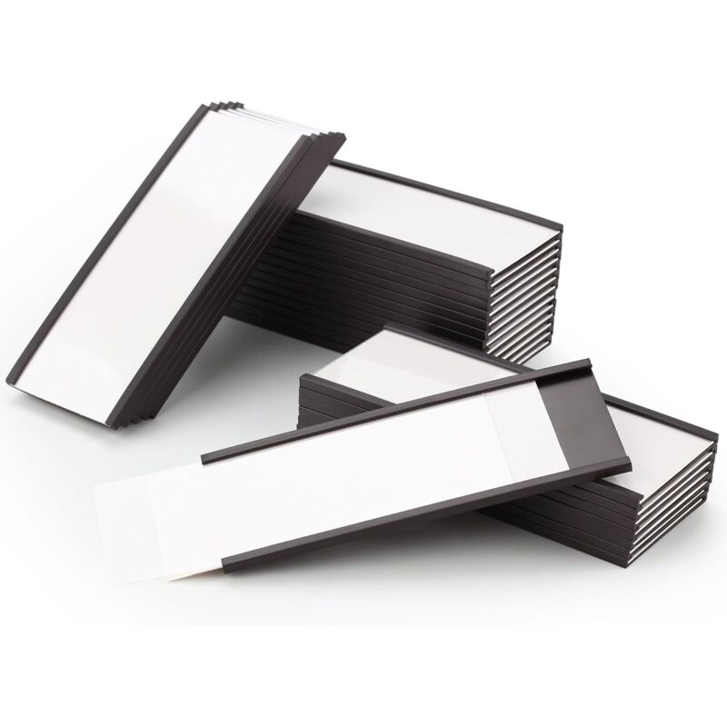 Porte-étiquette Magnétique 30PCS 5CM x 10CM Paquets de canal c Film Protecteur épais pour Cartes en Papier Blanc Amovible Sans Gâchis pour étagère Porte-étiquette Magnétique 30PCS 5CM x 10CM Paquets de canal c Film Protecteur épais pour Cartes en Papier Blanc Amovible Sans Gâchis pour étagère