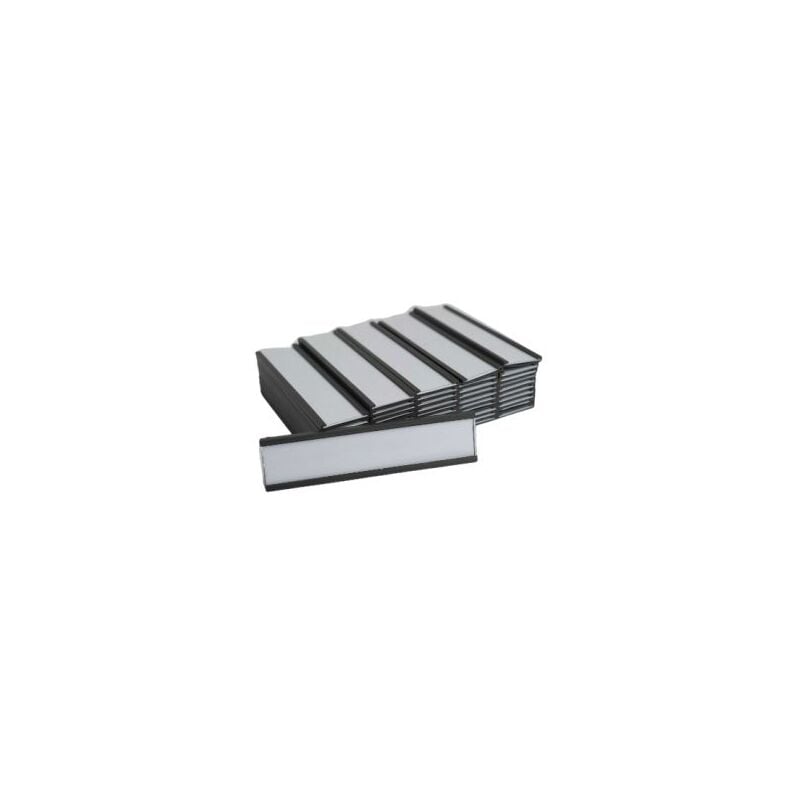 Porte-étiquette magnétique, Base Corps plein, 30mm x 2.9mm x 100mm ( Prix pour Paquet de 50 )