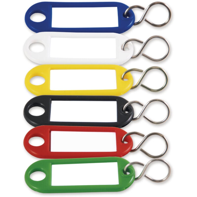 Porte-étiquettes porte clés à fenêtre assorti 100 pièces