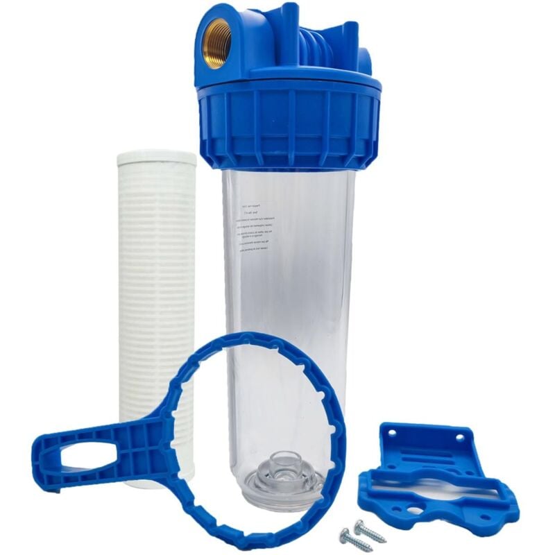 Toodo - Porte Filtre à Eau 9 pouces 3/4 - 20/27f + Cartouche Filtre Lavable 60µm