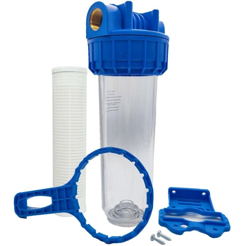 Toodo - Porte Filtre à Eau 9 pouces 3/4 - 26/34f + Cartouche Filtration Lavable 60µm