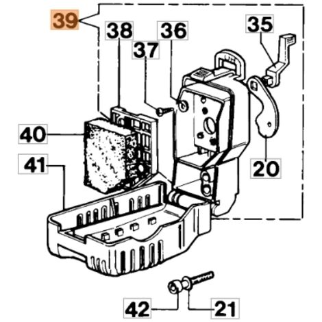 Porte-filtre pour débroussailleuse modèle 433BP 435BP ORIGINAL EMAK 074000390R