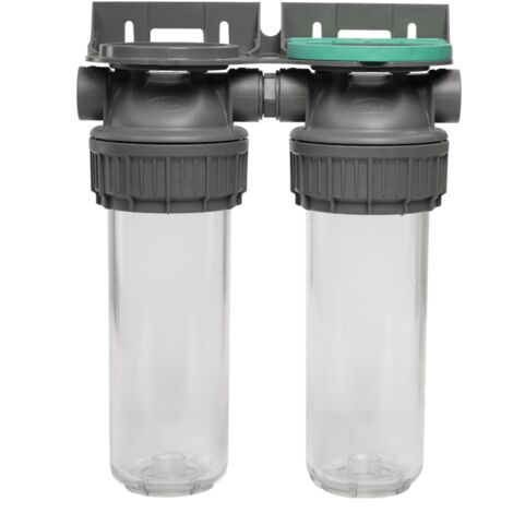 Porte filtres à eau double 9' ¾ 3P ECOSOFT