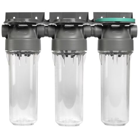 Porte filtres à eau triplex 9' ¾ 2P ECOSOFT