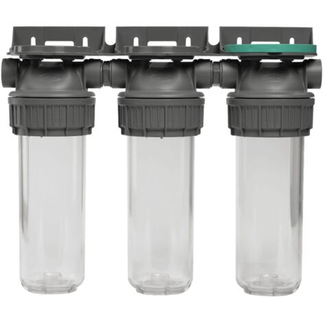 Porte filtres à eau triplex 9' ¾ 3P ECOSOFT