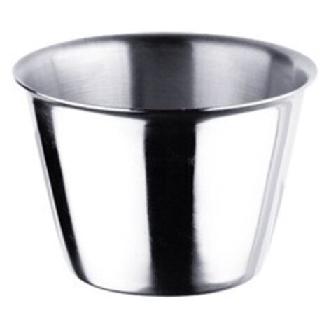 PORTE-FLANS LISSE EN ACIER INOXYDABLE - 8X5,5 CM