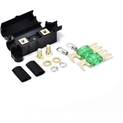Porte-Fusible 12V 30A avec 2 Fusibles à Lame - Anti-Éclaboussures pour Voiture, Camion, Bateau