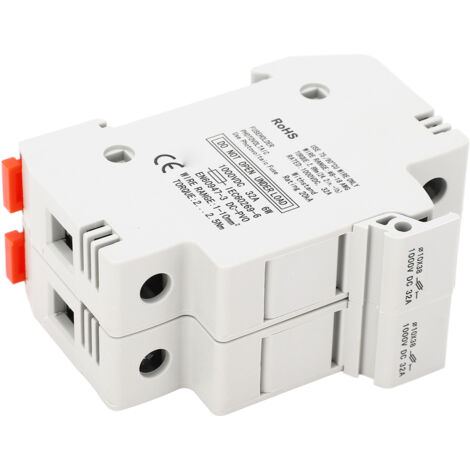Porte-fusible 2P 32A 1000VDC pour installations photovoltaïques avec fusibles rapides 30A inclus