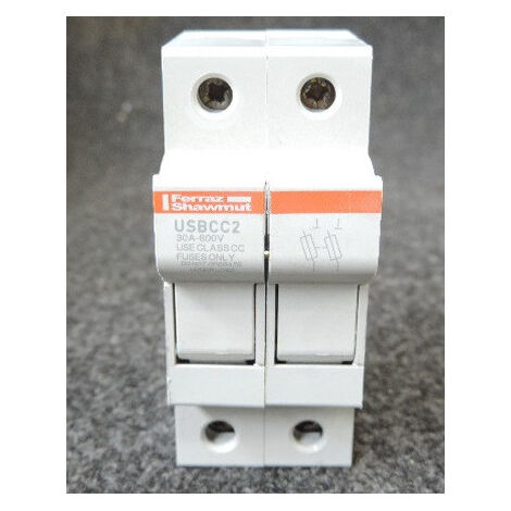 Porte-fusible 2P USBCC pour fusible cylindrique ATDR ATMR ATQR 600V max 30A max Mersen