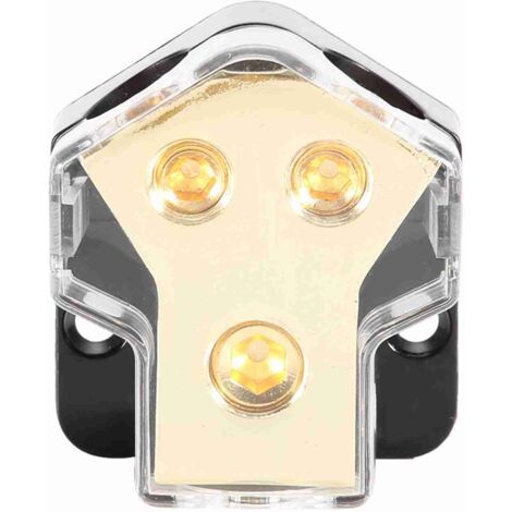 Porte-fusible, 2x4GA Out Bloc de distribution d'énergie étanche à la poussière Couvercle transparent en alliage plastique pour voiture