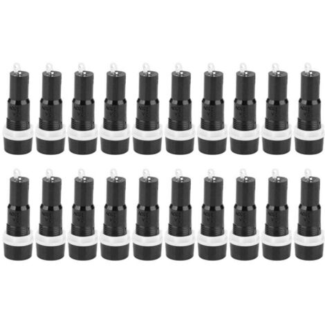 Porte-Fusible 5X20Mm Fusible Noir 20 Pièces Porte-Fusible Mf 527 5X20Mm Fusible Boîtier Noir Fusible Protection Boîtier