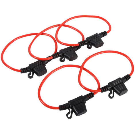 Porte-fusible à lame en ligne pour voiture 5 pièces étanche résistant aux éclaboussures petite taille 12V 30A