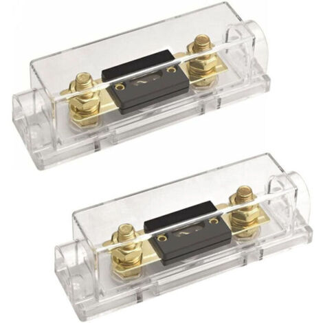Porte-Fusible ANL pour Audio, Vidéo et Stéréo – 2 Pièces avec Fusibles 200 A – Câblage 0/2/4 mm – Installation Facile et Sécurisée
