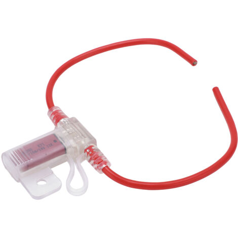 Porte-fusible automobile 31.5 cm 12AWG avec fusible 10A et protection TPE PVC pour automobiles, camping-cars et remorques