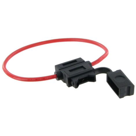 Porte fusible enfichable 1 fusible – Compatible avec fusibles 10A à 25A – Protection électrique – Câble de connexion inclus