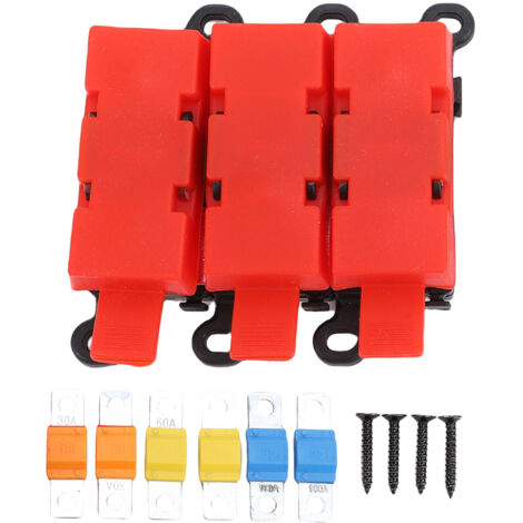 Porte-fusible MIDI AMI, Capuchon Extérieur en Caoutchouc, Module de Distribution à 3 Voies, 400 A pour Voitures, Bateaux, Camping-cars, Systèmes Solaires et Amplificateurs de Son