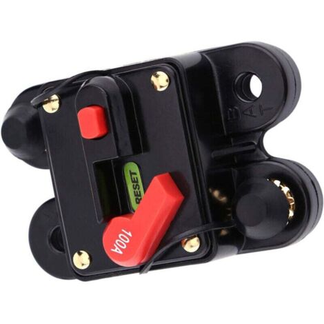 Porte-fusible réarmable automobile 12V, disjoncteur réarmable avec inverseur, porte-fusible de bateau à moteur à réinitial