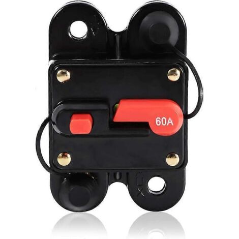 Porte-fusible réarmable étanche 12V-24V 60A pour disjoncteur de protection de système de bateau ou de voiture