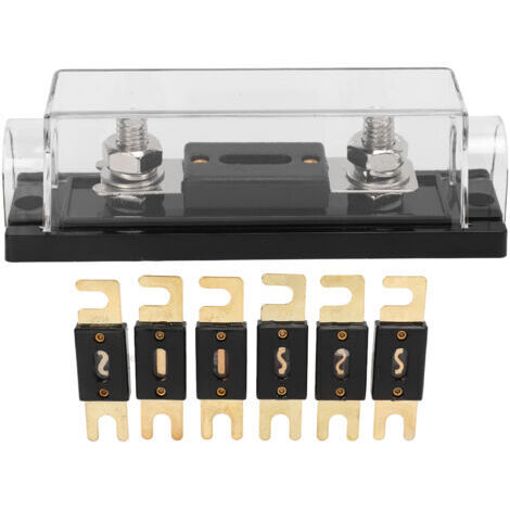 Porte-fusibles Audio de voiture, système vidéo 150A, jeu de blocs de fusibles ANL avec 6 fusibles pour camping-car, Yacht, bateau, véhicule agricole
