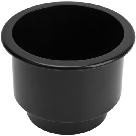 Porte-gobelet à Surface Lisse, Trou de Vidange Professionnel à Large Usage, Facile à Nettoyer, Porte-Boissons encastré pour Bateau de Camping-Car (Black).