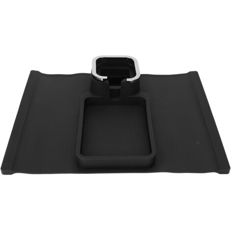 Porte-gobelet de canapé ergonomique en silicone multifonction avec base antidérapante pour bureau, noir